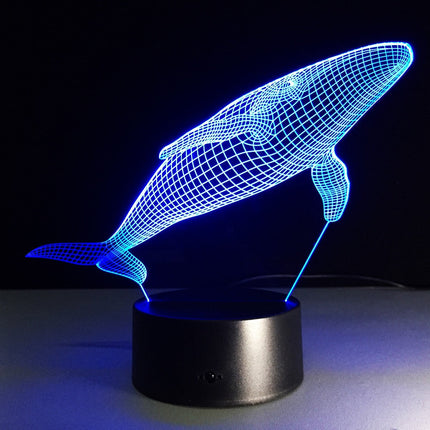 Luce notturna 3D illusione ottica balena