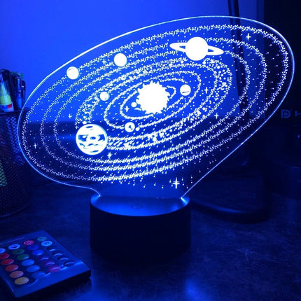 Lampada 3D LED sistema solare galassia