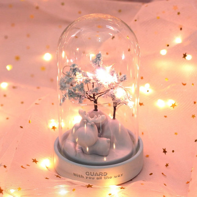 Lampada decorativa LED con cervo resina