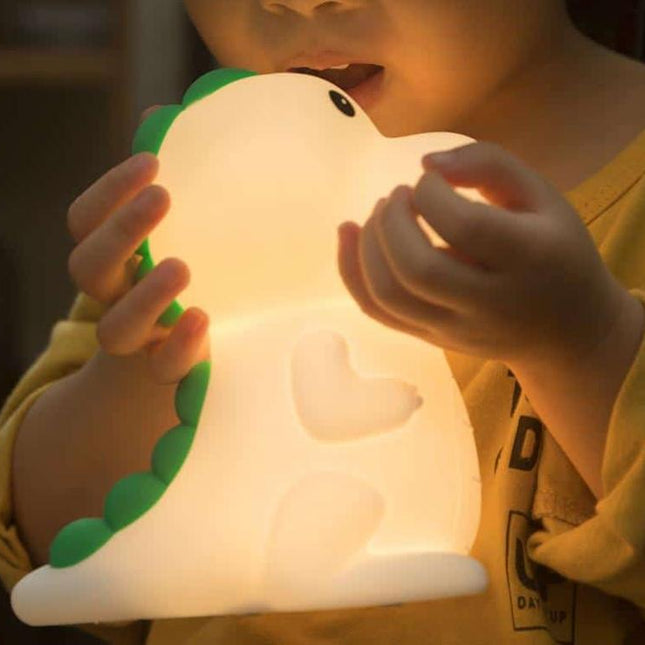 Lampada dinosauro in silicone cambia colore