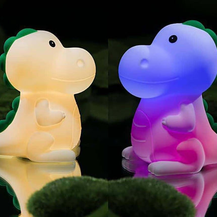 Lampada dinosauro in silicone cambia colore