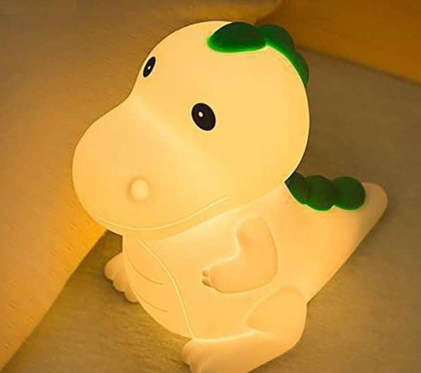 Lampada dinosauro in silicone cambia colore