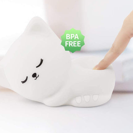 Luce notturna gatto in silicone telecomandata