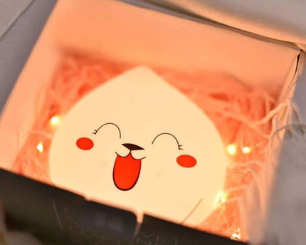 Luce notturna goccia silicone design kawaii