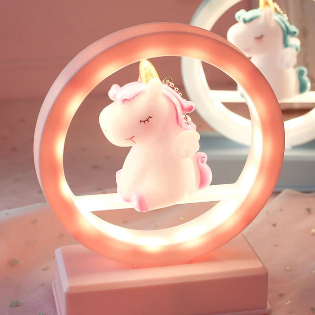 Luce notturna design unicorno con batteria