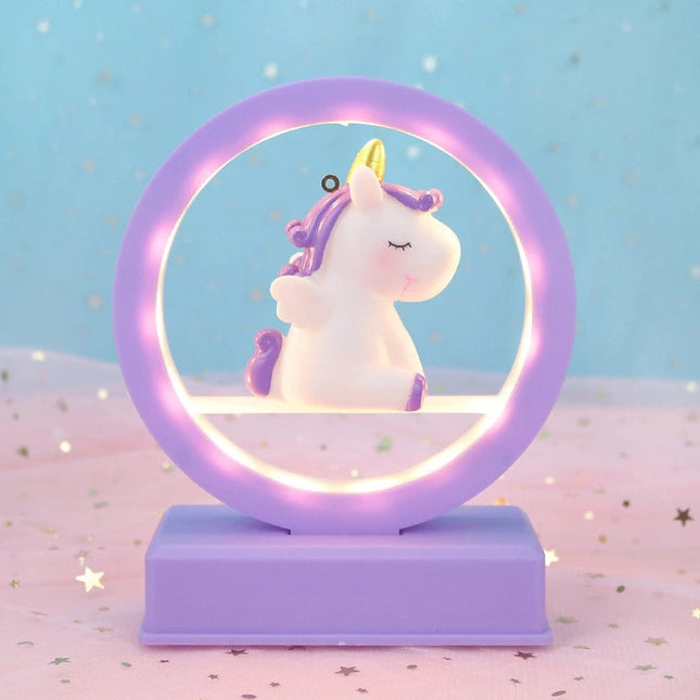 Luce notturna design unicorno con batteria