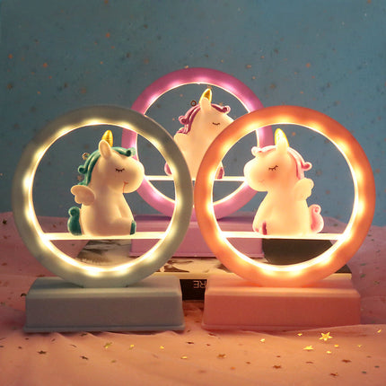 Luce notturna design unicorno con batteria