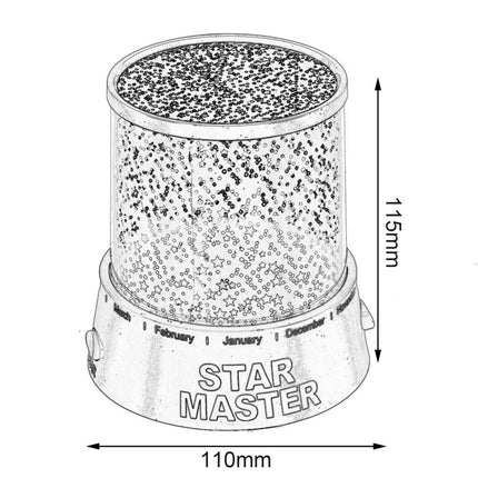 Proiettore stelle LED luce notturna rotante