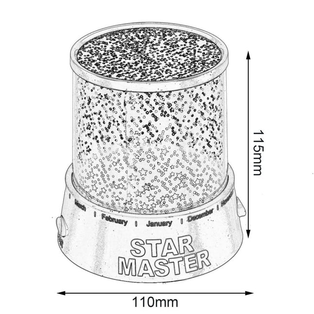 Proiettore stelle LED luce notturna rotante
