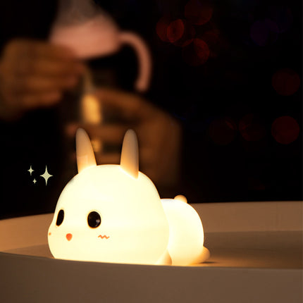 Luce notturna coniglietto in silicone morbido