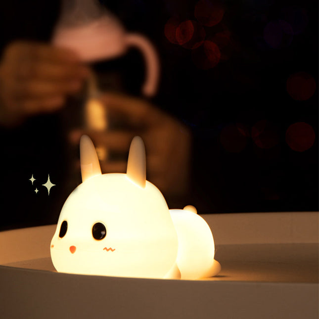 Luce notturna coniglietto in silicone morbido
