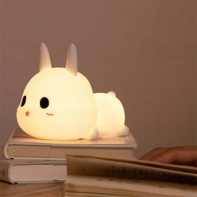 Luce notturna coniglietto in silicone morbido
