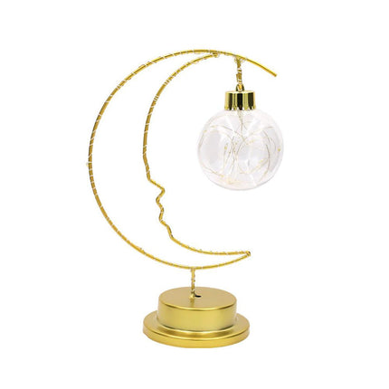 Lampada da tavolo luna LED dorata