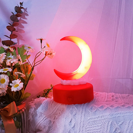 Lampada notturna LED luna romantica colorata