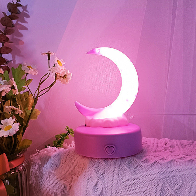 Lampada notturna LED luna romantica colorata