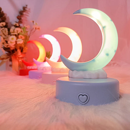 Lampada notturna LED luna romantica colorata