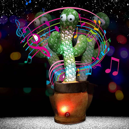 Cactus peluche ballerino e musicale luminoso