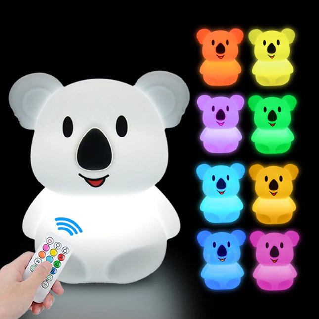 Luce notturna koala in silicone telecomandata