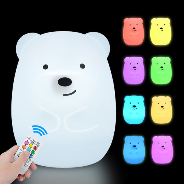 Luce notturna orsetto silicone telecomando