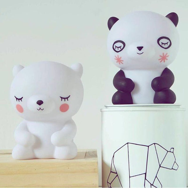 Luce notturna in silicone a panda