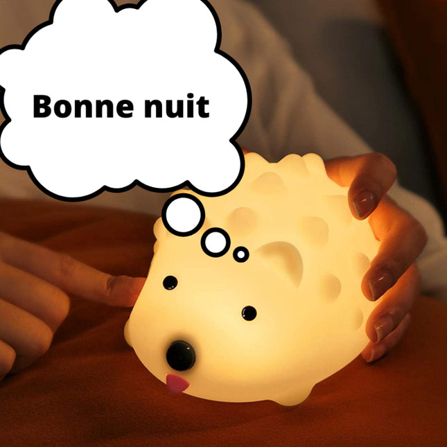 Luce notturna riccio silicone ricaricabile per neonati
