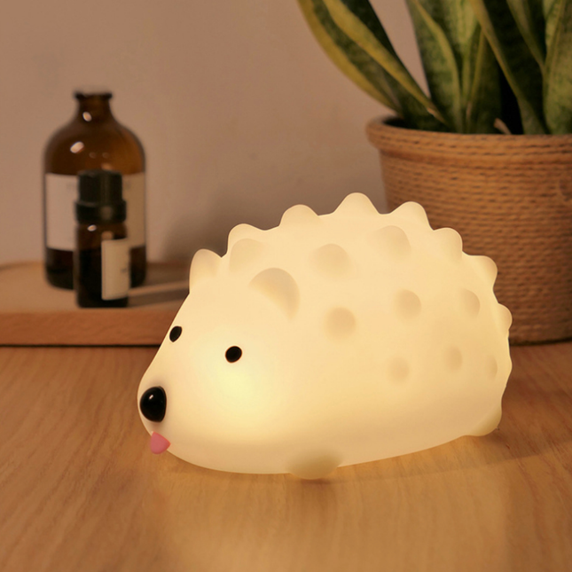 Luce notturna riccio silicone ricaricabile per neonati