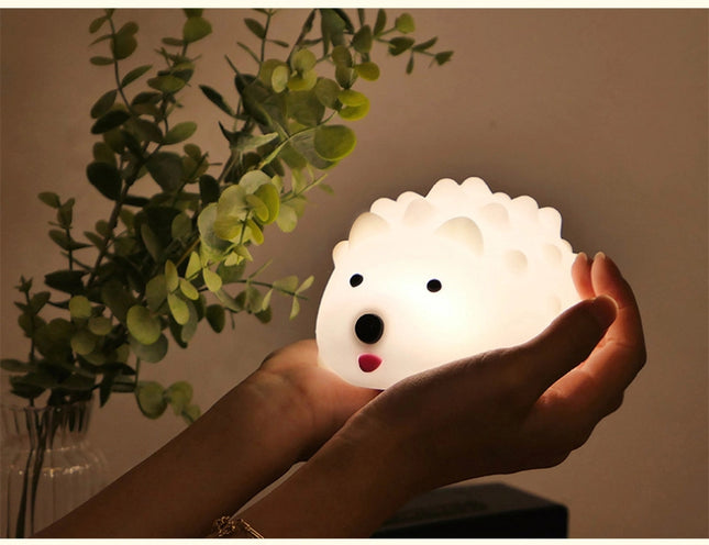Luce notturna riccio silicone ricaricabile per neonati