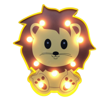 Luce notturna leone decorazione da parete