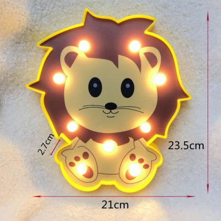 Luce notturna leone decorazione da parete