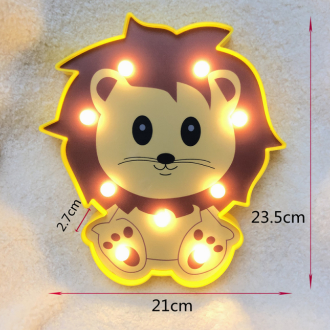 Luce notturna leone decorazione da parete
