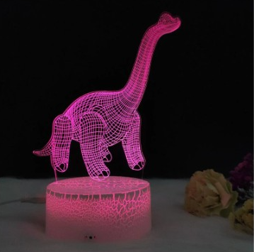 Lampada 3D dinosauro a collo lungo