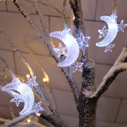 Catena luminosa LED con lune e stelle