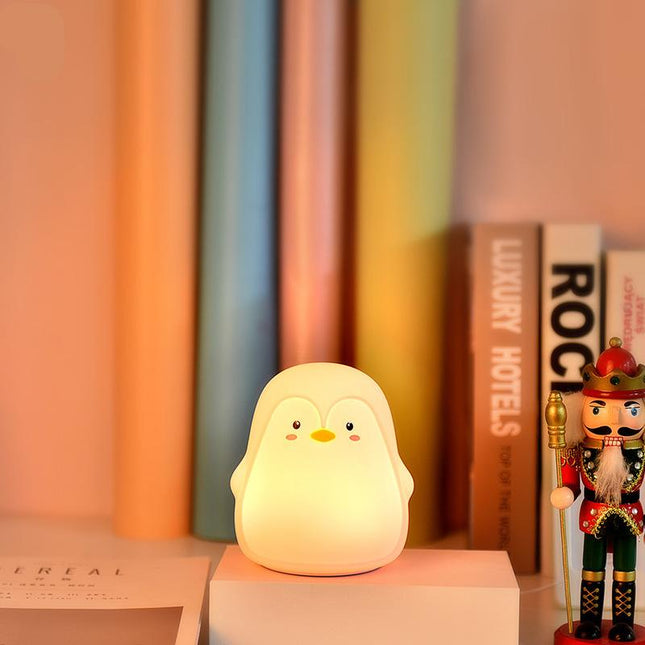 Luce notturna pinguino silicone ricaricabile