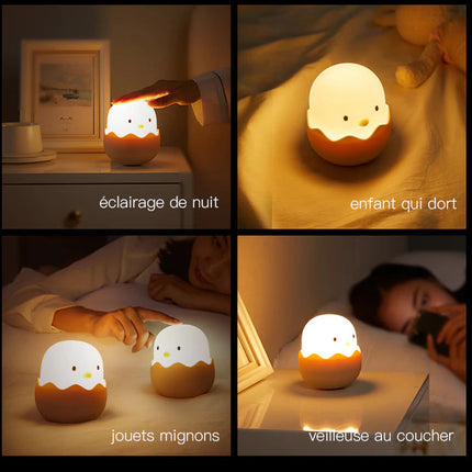 Luce notturna pulcino in silicone morbido