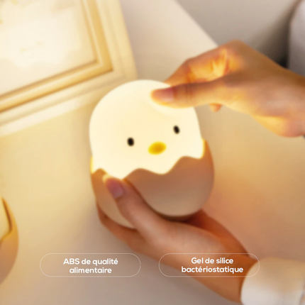 Luce notturna pulcino in silicone morbido