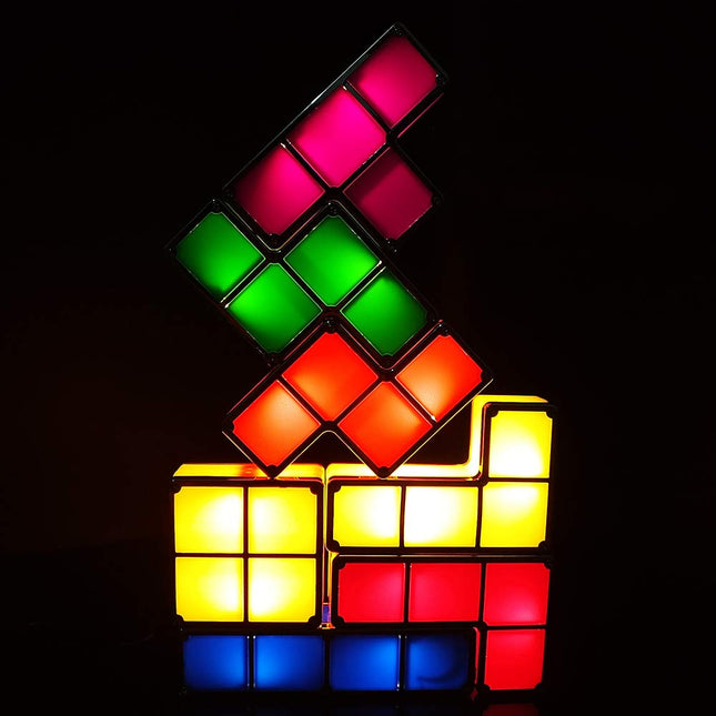Lampada puzzle Tetris con blocchi luminosi