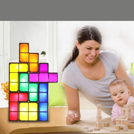 Lampada puzzle Tetris con blocchi luminosi