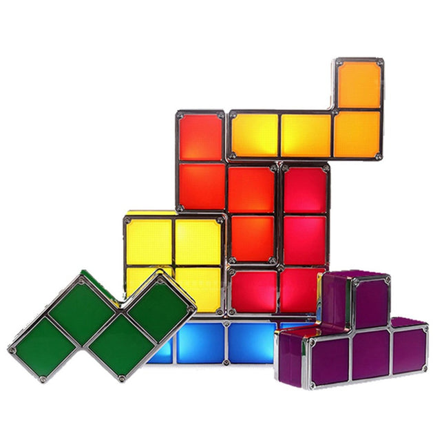 Lampada puzzle Tetris con blocchi luminosi