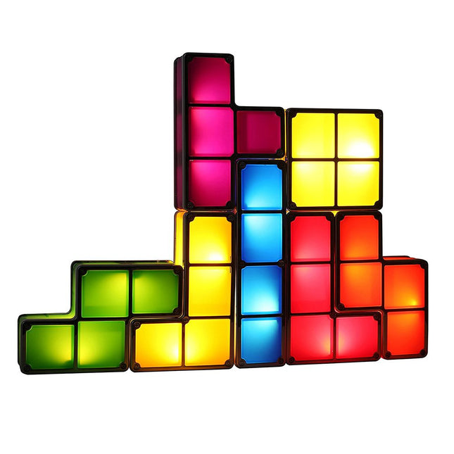 Lampada puzzle Tetris con blocchi luminosi