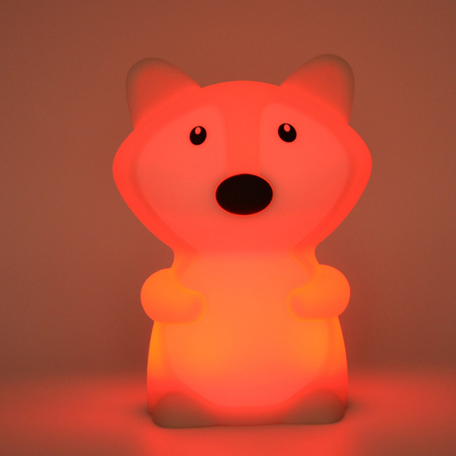 Luce notturna volpe silicone touch per bambini