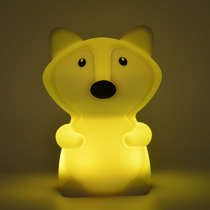 Luce notturna volpe silicone touch per bambini