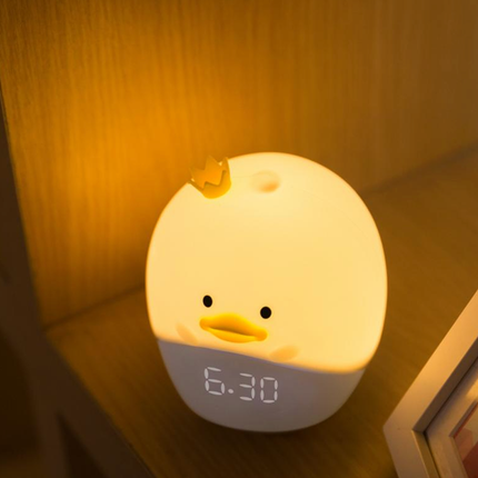 Sveglia digitale pulcino con luce notturna