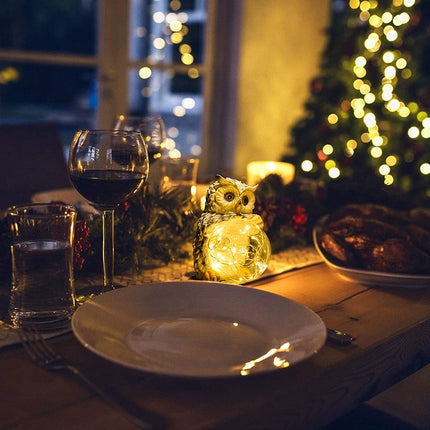 Luce solare da giardino a forma gufo