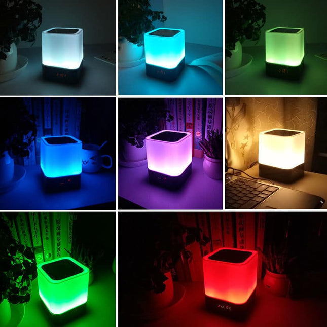 Lampada sveglia con cassa Bluetooth touch