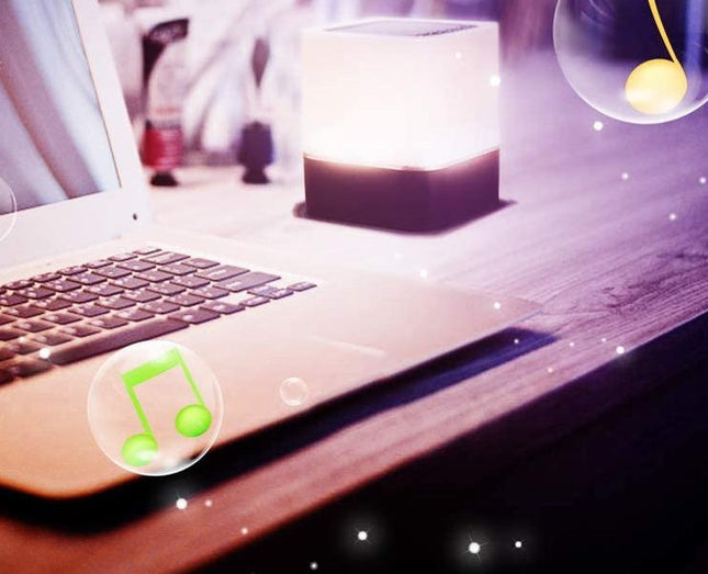 Lampada sveglia con cassa Bluetooth touch